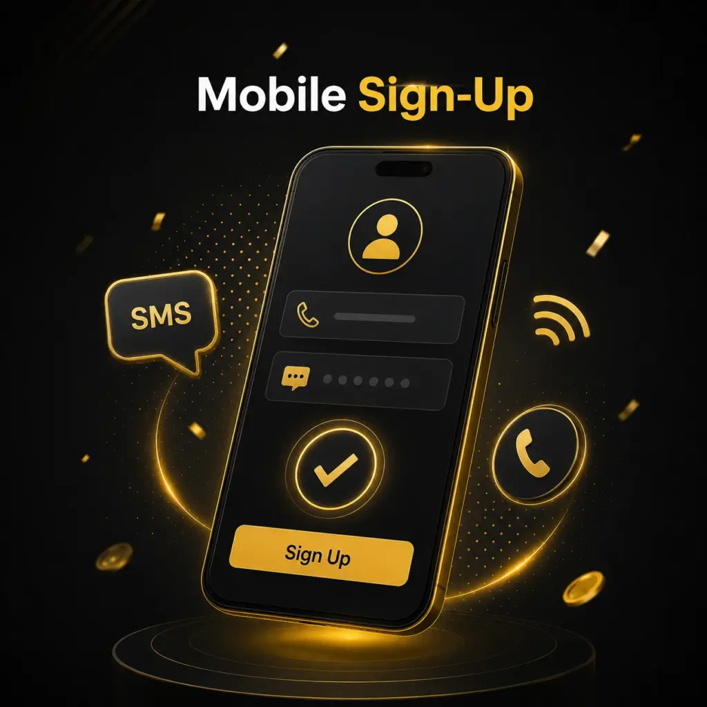 Sign up with mobile to Gullybet